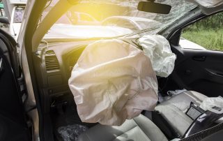 Airbags deployed in vehicle after collision