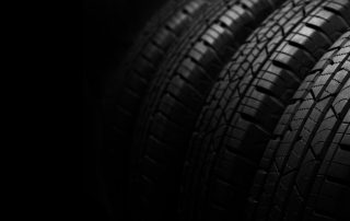 studio shot of car tires