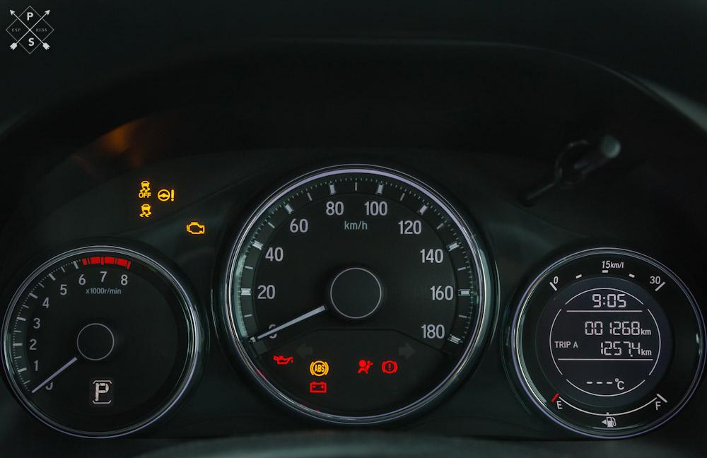 illuminated dashboard warning lights