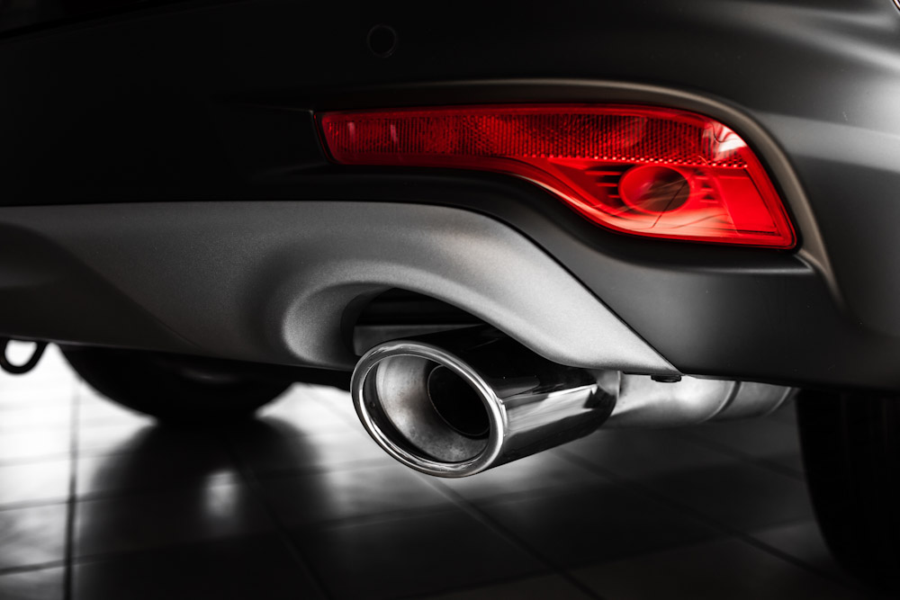 car exhaust pipe. auto repair and emissions concept