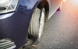 close-up of tire blowout. what to do when tire blows out concept