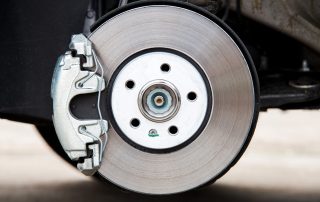 disk brake system on car