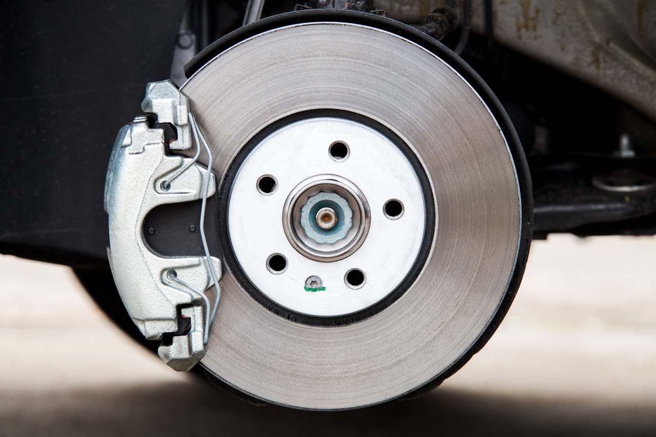 disk brake system on car