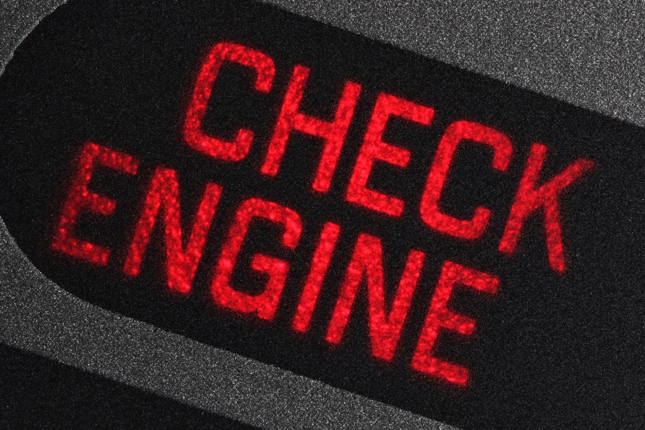 check engine light in car