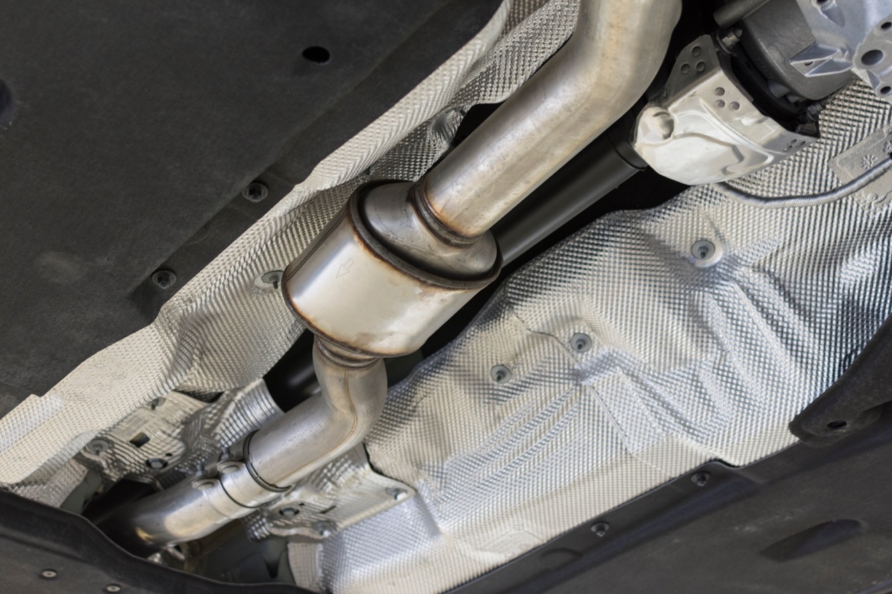 catalytic converter under car