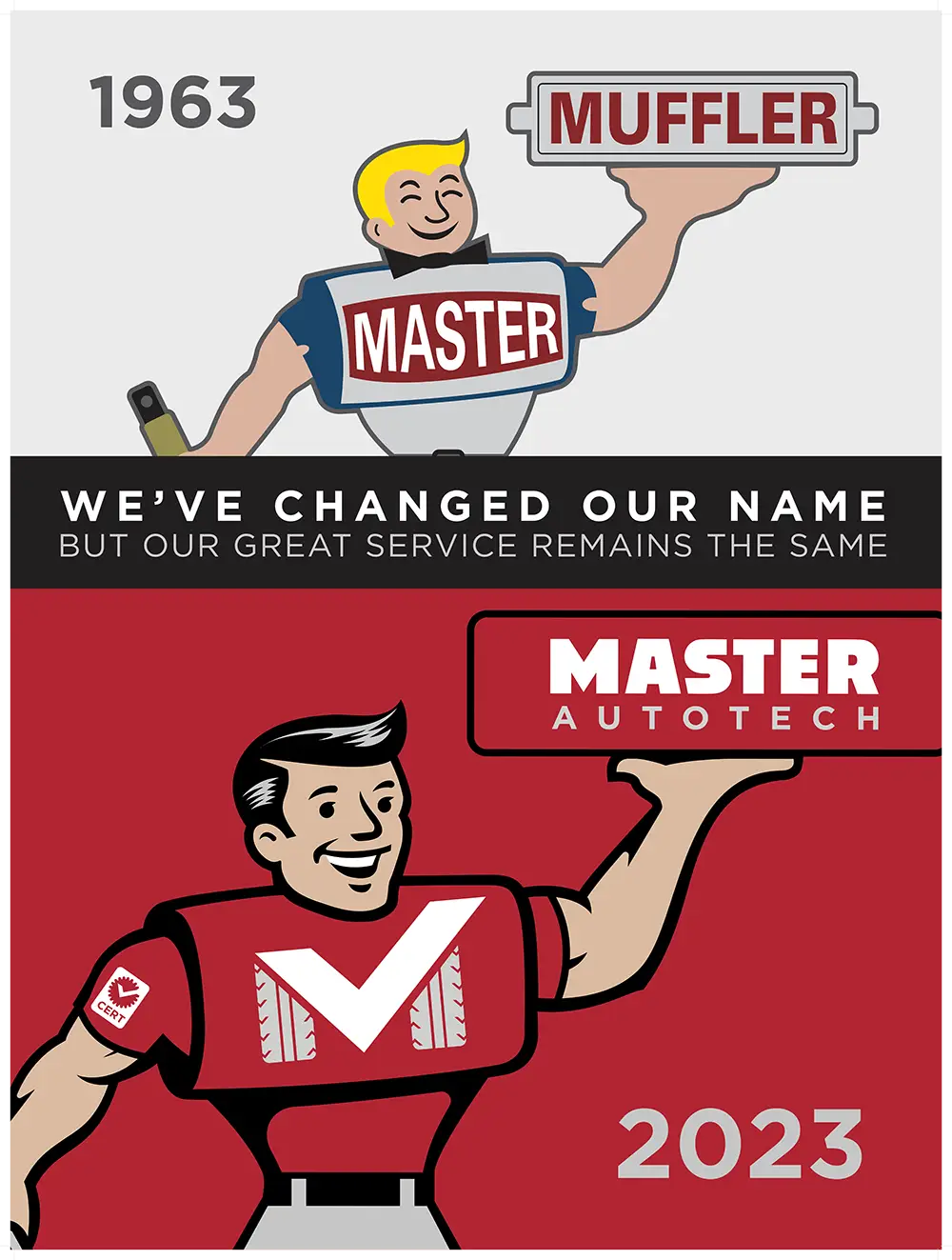 Master Muffler is now Master AutoTech. We've changed our name, but our great service remains the same.