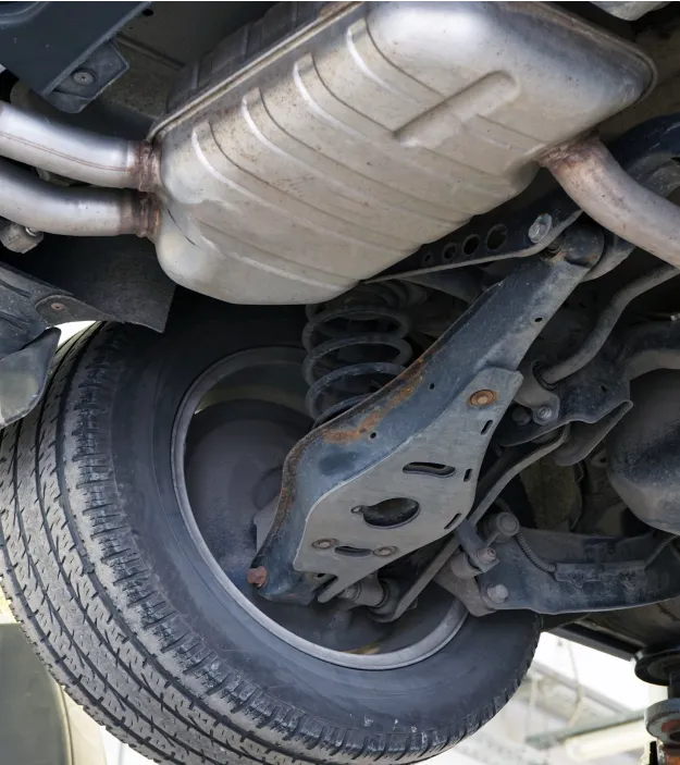 Undercarriage of a car